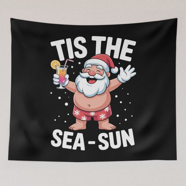 Item preview, Tis The Sea Sun Santa Christmas in July Santa Summer designed and sold by TrinaEspinoza.