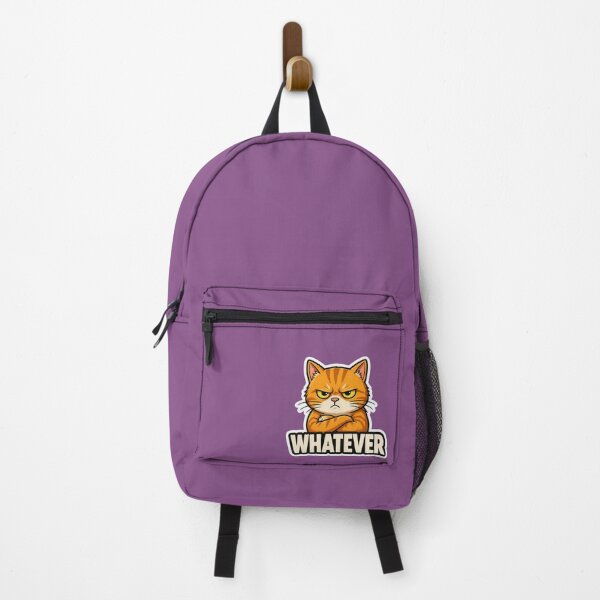 Item preview, Angry Cat Whatever Sticker | Funny Grumpy Cat Meme designed and sold by K-Vibe Design Studio.