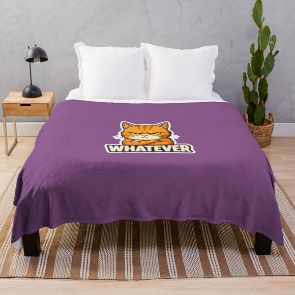 Item preview, Angry Cat Whatever Sticker | Funny Grumpy Cat Meme designed and sold by K-Vibe Design Studio.