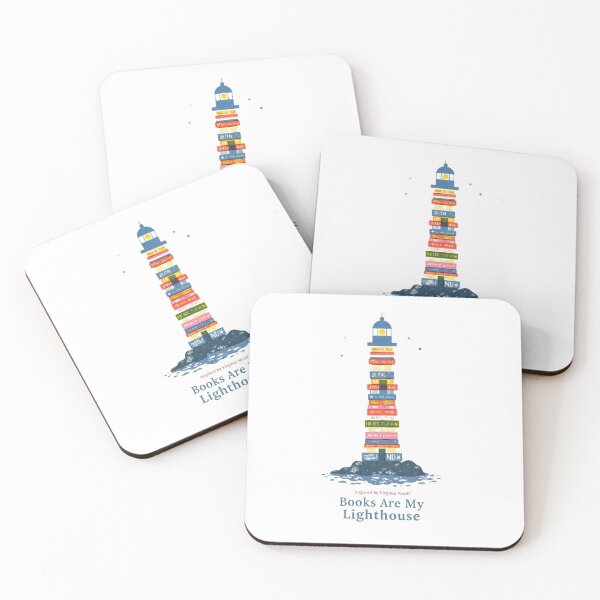 Item preview, Books Are My Lighthouse Virginia Woolf Art designed and sold by Abyswit.