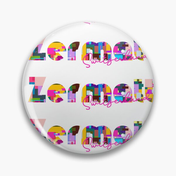 Item preview, Zermatt, Switzerland, Vibrant Abstract City Typography Art designed and sold by Wanderful-roads.