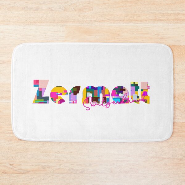 Item preview, Zermatt, Switzerland, Vibrant Abstract City Typography Art designed and sold by Wanderful-roads.