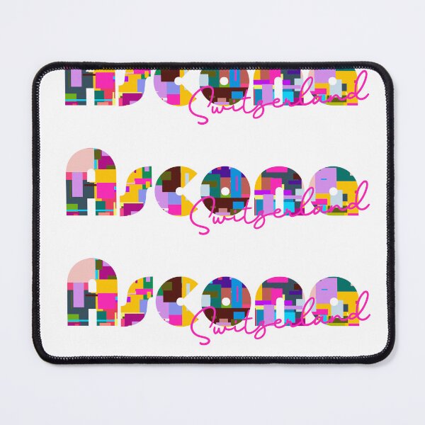 Item preview, Ascona, Switzerland, Vibrant Abstract City Typography Art designed and sold by Wanderful-roads.
