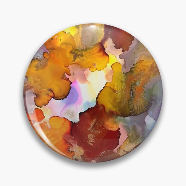 Item preview, Golden abstract alcohol ink painting  designed and sold by disabilitymum.