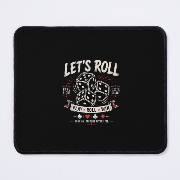 Item preview, Let’s Roll Vintage Dice Graphic – Casino Night Gambling Design | Play Roll Win Typography designed and sold by EichStore.