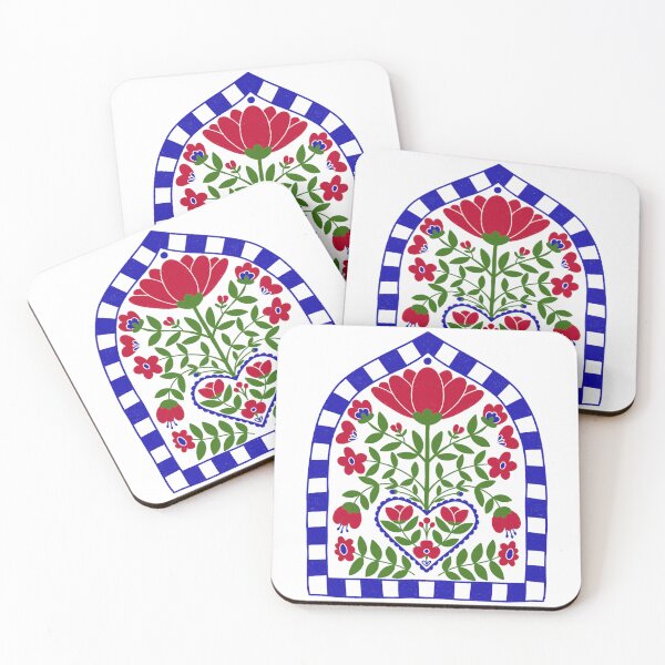 Item preview, Bold floral heart - folk design designed and sold by Bohe.mie.an.