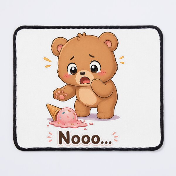 Item preview, Funny Bear Dropped Ice Cream Sad Oops Moment designed and sold by Sadia Jannat.