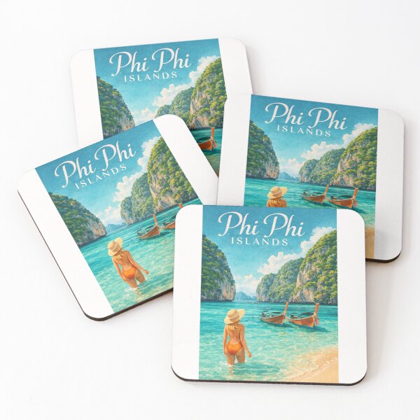 Item preview,  Phi Phi Islands Krabi Andaman Sea Thailand Limestone Cliffs Tropical Bay designed and sold by Places On Earth.