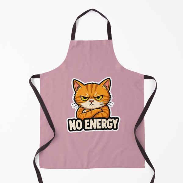 Item preview, Angry Cat No Energy Sticker | Funny Grumpy Cat Meme designed and sold by K-Vibe Design Studio.