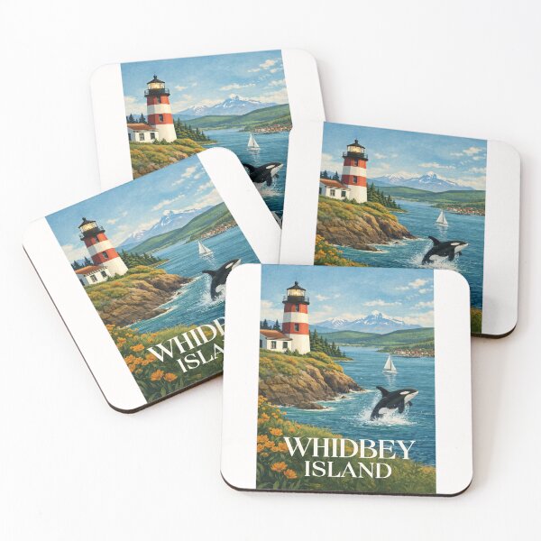 Item preview, Whidbey Island Puget Sound Washington Lighthouse Olympic Peninsula Coastline designed and sold by Places On Earth.