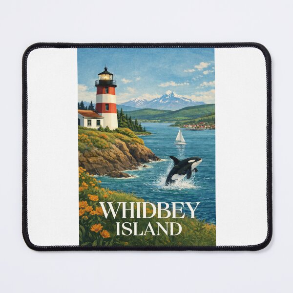 Item preview, Whidbey Island Puget Sound Washington Lighthouse Olympic Peninsula Coastline designed and sold by Places On Earth.