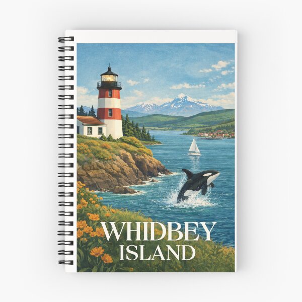 Item preview, Whidbey Island Puget Sound Washington Lighthouse Olympic Peninsula Coastline designed and sold by Places On Earth.