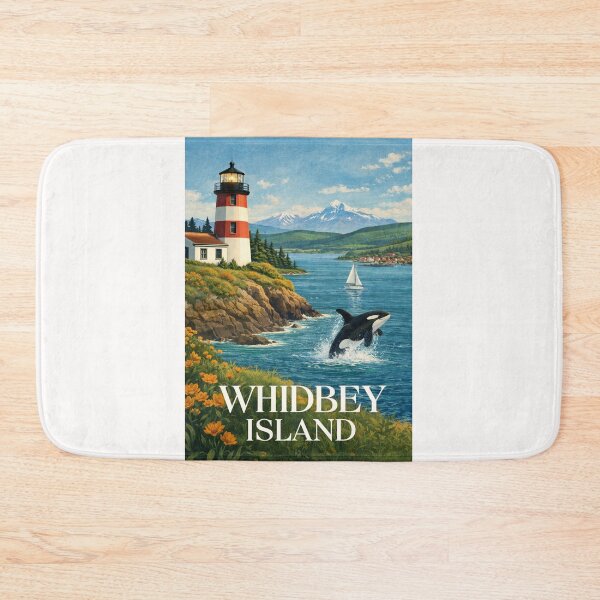 Item preview, Whidbey Island Puget Sound Washington Lighthouse Olympic Peninsula Coastline designed and sold by Places On Earth.