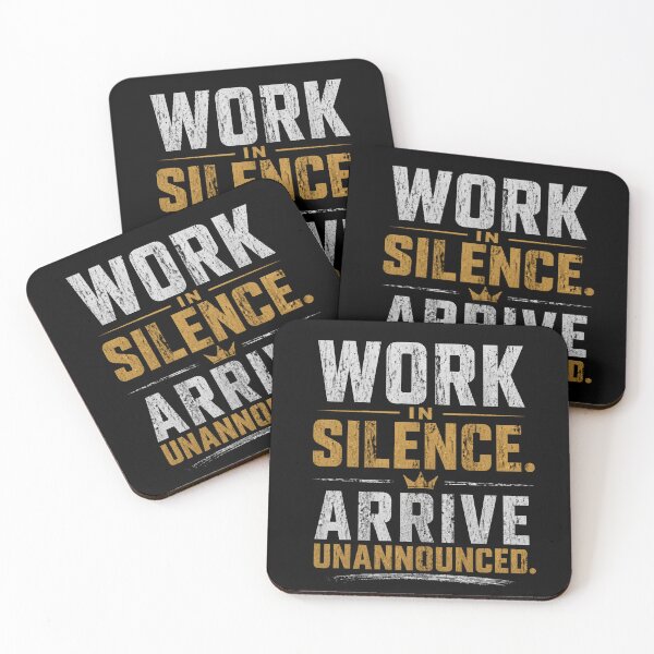 Item preview, Work In Silence Arrive Unannounced – Stealth Success Design designed and sold by the-dovlat.