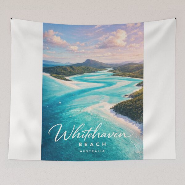 Item preview, Whitehaven Beach Whitsunday Islands Queensland Great Barrier Reef Australia designed and sold by Places On Earth.
