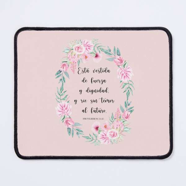 Item preview, Proverbios 31:25 – Está vestida de fuerza y dignidad | Versículo Bíblico Floral | Mujer de Fe designed and sold by latiendadearyam.