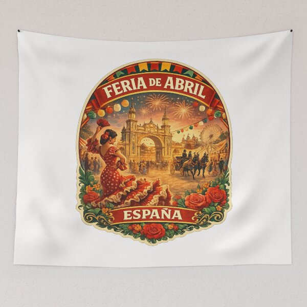 Item preview, Feria de Abril Seville Andalusia Spain Flamenco Night Festival Plaza de España designed and sold by Places On Earth.