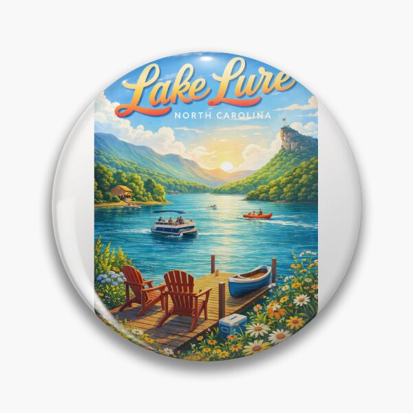 Item preview, Lake Lure North Carolina Blue Ridge Mountains Chimney Rock Sunset Waters designed and sold by Places On Earth.