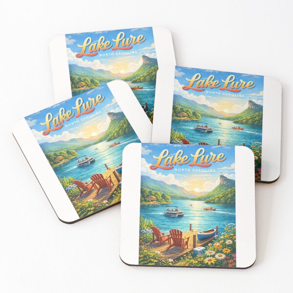 Item preview, Lake Lure North Carolina Blue Ridge Mountains Chimney Rock Sunset Waters designed and sold by Places On Earth.