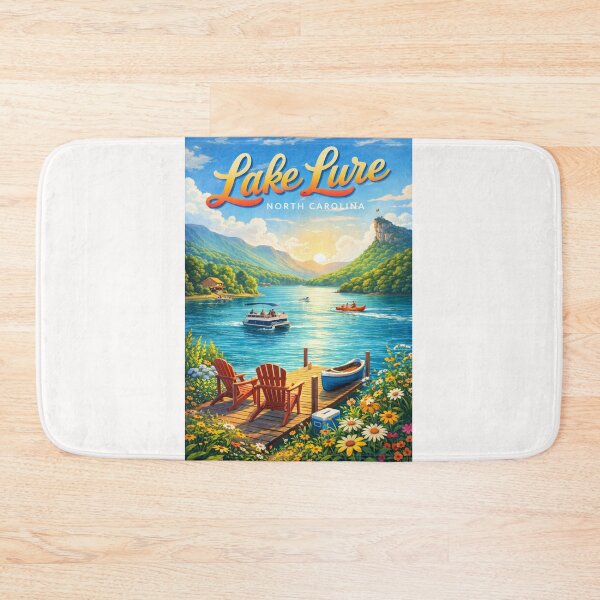 Item preview, Lake Lure North Carolina Blue Ridge Mountains Chimney Rock Sunset Waters designed and sold by Places On Earth.
