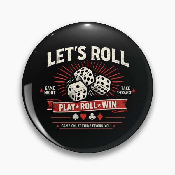 Item preview, Let’s Roll Dice Gambling Design – Casino Game Night Vintage Style – Play Roll Win Graphic designed and sold by EichStore.