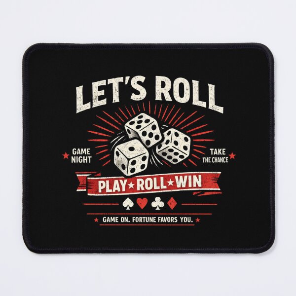 Item preview, Let’s Roll Dice Gambling Design – Casino Game Night Vintage Style – Play Roll Win Graphic designed and sold by EichStore.