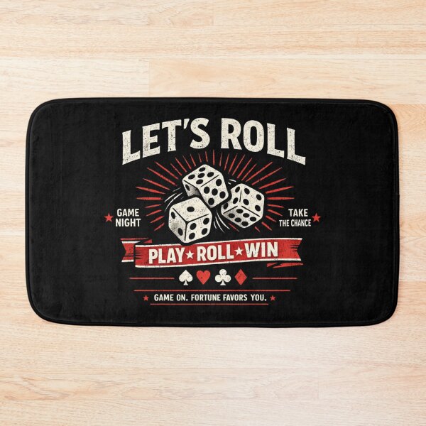 Item preview, Let’s Roll Dice Gambling Design – Casino Game Night Vintage Style – Play Roll Win Graphic designed and sold by EichStore.