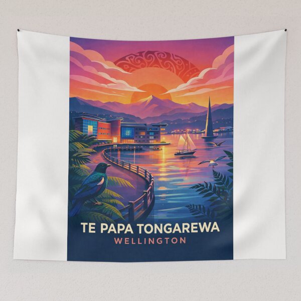 Item preview, Te Papa Tongarewa Wellington New Zealand Harbour Skyline Mount Victoria designed and sold by Places On Earth.