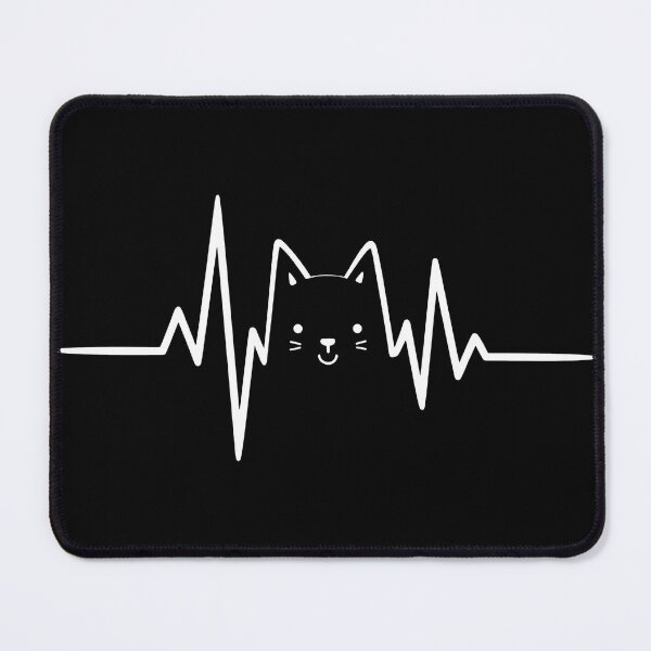 Item preview, Cat Heartbeat EKG Line Graphic T-Shirt designed and sold by OlyvieArt.