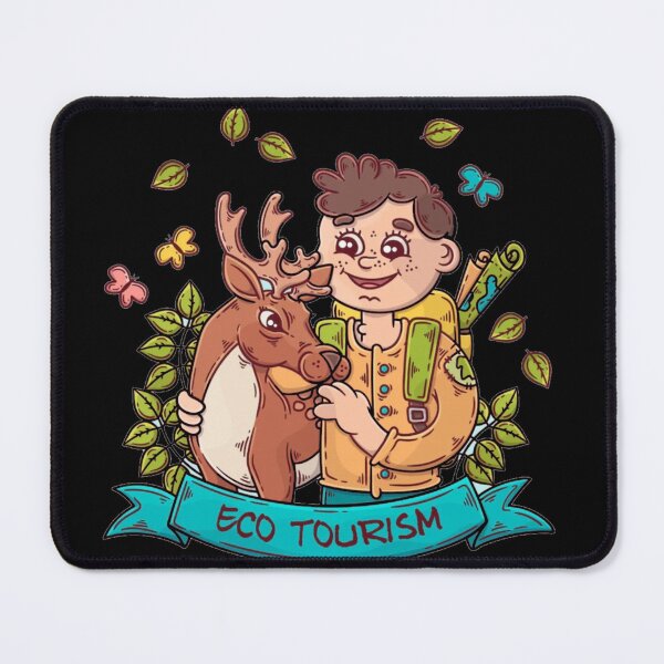 Item preview, Eco Tourism Adventure - Cute Boy and Deer Nature Illustration designed and sold by GenZFashion000.