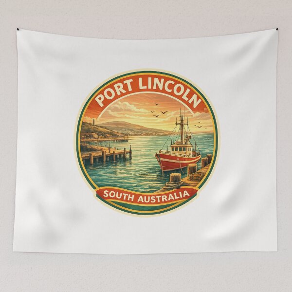 Item preview, Port Lincoln Eyre Peninsula South Australia Boston Bay Coastal Harbor designed and sold by Places On Earth.
