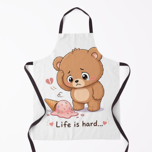 Item preview, Sad Bear Dropped Ice Cream Life Is Hard Moment designed and sold by Sadia Jannat.
