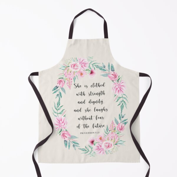 Item preview, Proverbs 31:25 – She is Clothed with Strength and Dignity | Floral Christian Wall Art | Bible Verse Gift for Women designed and sold by latiendadearyam.