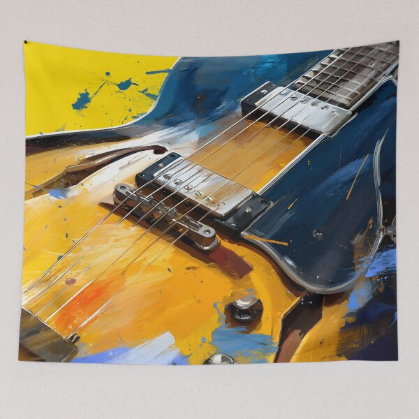 Item preview, semi hollow Jazz guitar painting artwork designed and sold by gut2000.