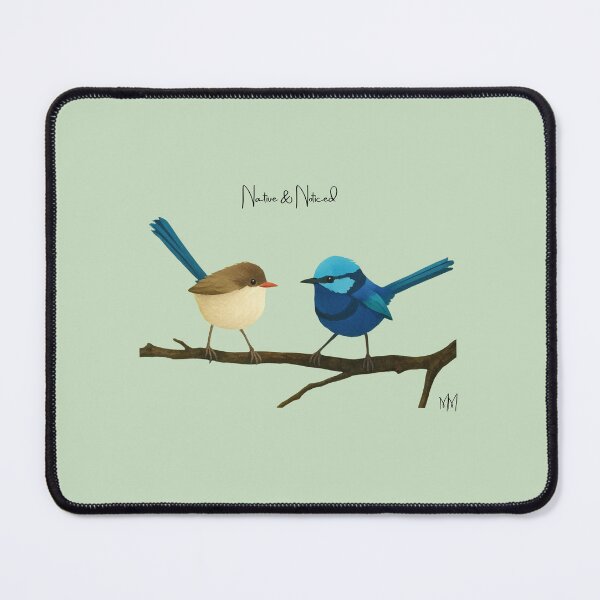 Item preview, Blue Wren Couple – Australian Native Bird Illustration | Native & Noticed Collection  designed and sold by WildPaletteMM.