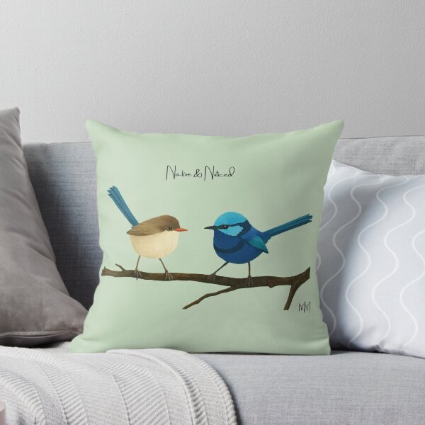 Item preview, Blue Wren Couple – Australian Native Bird Illustration | Native & Noticed Collection  designed and sold by WildPaletteMM.