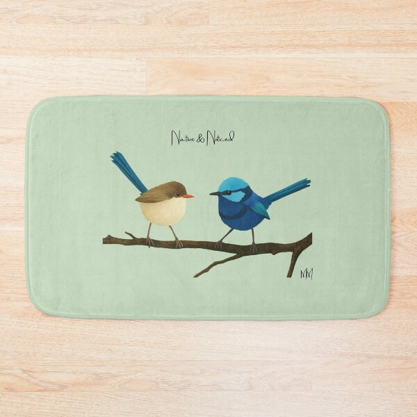 Item preview, Blue Wren Couple – Australian Native Bird Illustration | Native & Noticed Collection  designed and sold by WildPaletteMM.