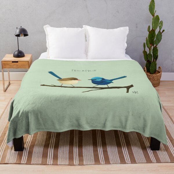 Item preview, Blue Wren Couple – Australian Native Bird Illustration | Native & Noticed Collection  designed and sold by WildPaletteMM.