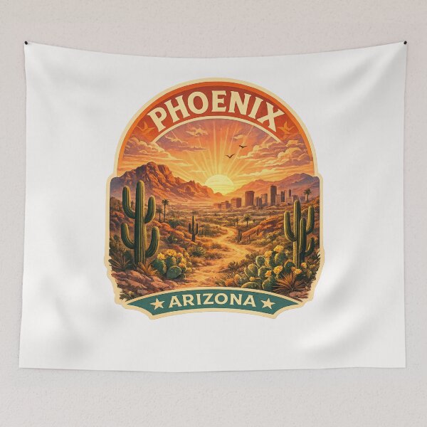 Item preview, Phoenix Arizona Sonoran Desert Camelback Mountain Downtown Phoenix Valley of the Sun designed and sold by Places On Earth.