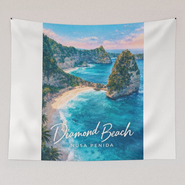 Item preview, Diamond Beach Nusa Penida Bali Indonesia Atuh Beach Raja Lima Coastal Cliffs designed and sold by Places On Earth.