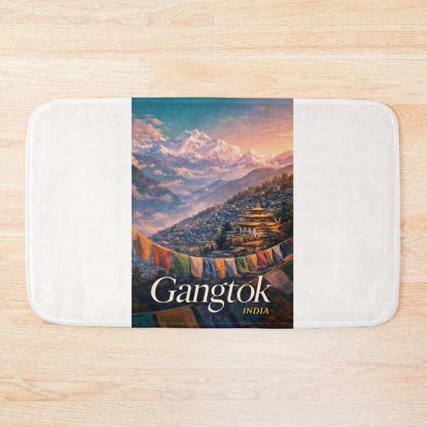 Item preview, Gangtok Sikkim India Kanchenjunga Himalaya Rumtek Monastery MG Marg designed and sold by Places On Earth.