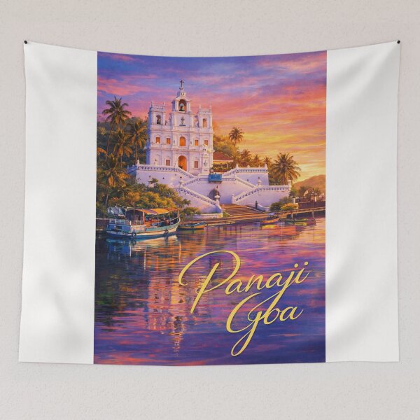 Item preview, Panaji Goa Mandovi River Our Lady of the Immaculate Conception Church North Goa designed and sold by Places On Earth.