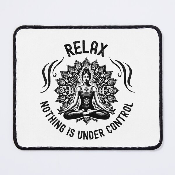 Item preview, Relax Nothing Is Under Control Minimal, Typography, Funny Sarcastic Quote designed and sold by LyricsWear.
