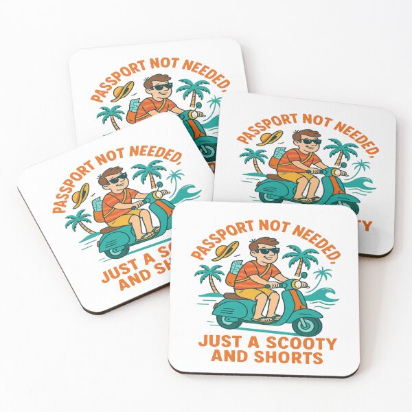Item preview, Passport Not Needed Just a Scooty and Shorts Goa Beach | Funny Scooter Vacation Design designed and sold by Globalcitytees.