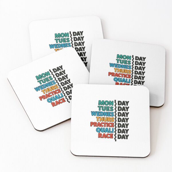Item preview, Racing Week Schedule — Vintage Colorful Typography for Motorsport and Car Fans designed and sold by Colorful-Garden.