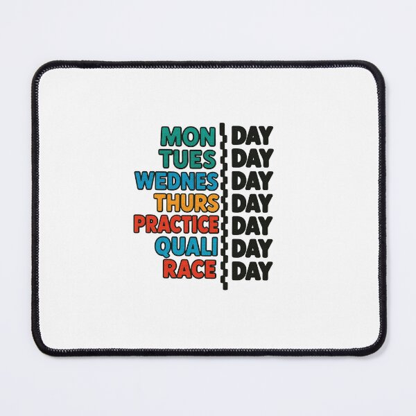 Item preview, Racing Week Schedule — Vintage Colorful Typography for Motorsport and Car Fans designed and sold by Colorful-Garden.