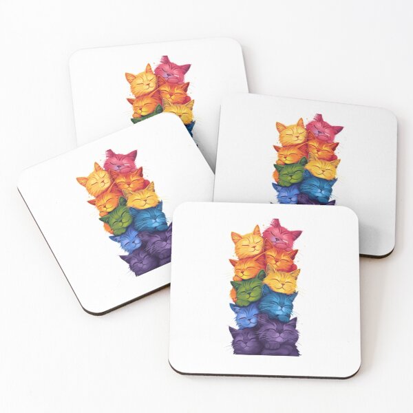 Item preview, Cat Stack Rainbow Gay Pride Cute Lgbt Animal Pet Lover designed and sold by dal-koz-ar.