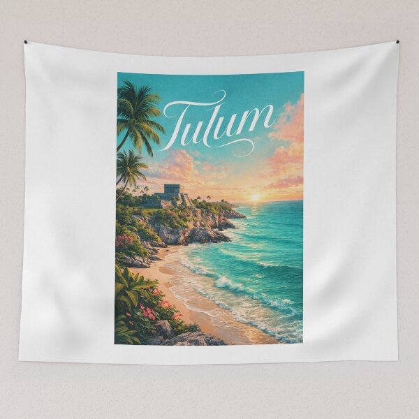 Item preview, Tulum Quintana Roo Mexico Riviera Maya Tulum Ruins Caribbean Coast Yucatan Peninsula designed and sold by Aryabek.