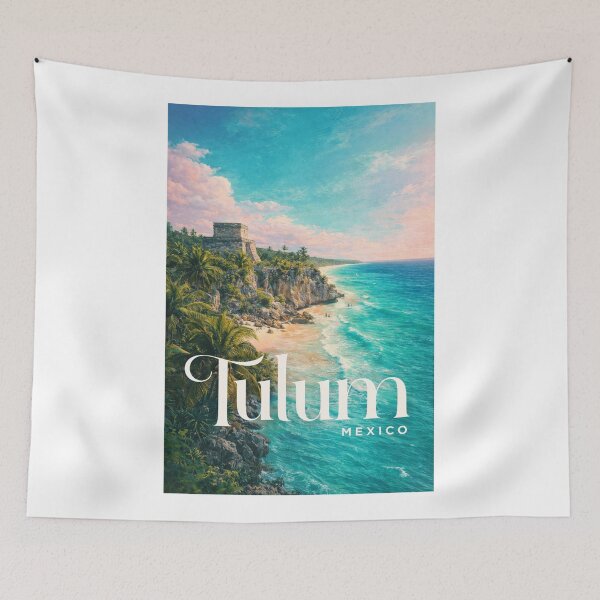 Item preview, Tulum Quintana Roo Riviera Maya Caribbean Sea Tulum Ruins Playa Paraiso Mexico designed and sold by Aryabek.