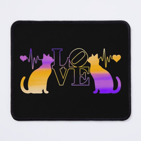 Item preview, Love Cats Coffee Heartbeat Gradient T-Shirt designed and sold by OlyvieArt.